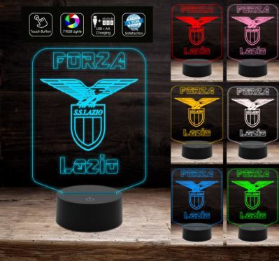 Lampada Led Forza Lazio Idea Regalo Compleanno